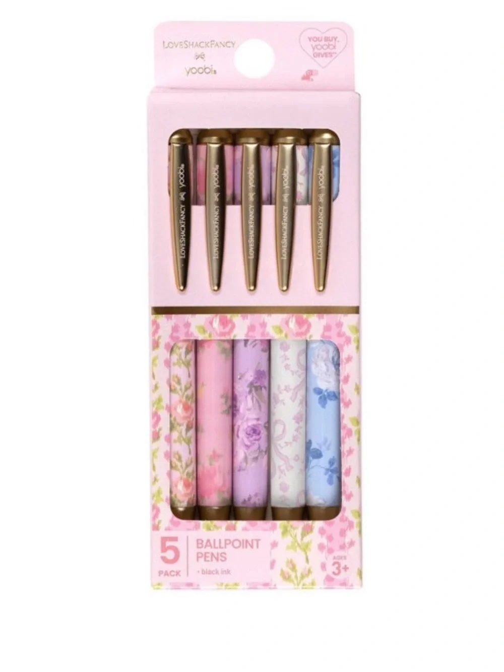 LoveShackFancy Pastel Pink Quilted Backpack with Floral Stationery Set